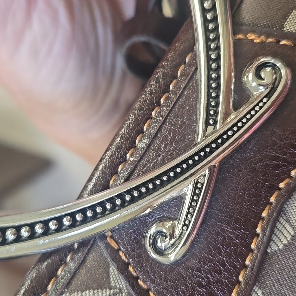 Designer Inspired Versatile Brown Heart-Patterned… - image 8